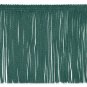 6" Teal Green Chainette Fabric Fringe Trim By the Yard