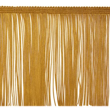 6" GOLD Chainette Fabric Fringe Trim By the Yard