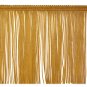 6" GOLD Chainette Fabric Fringe Trim By the Yard