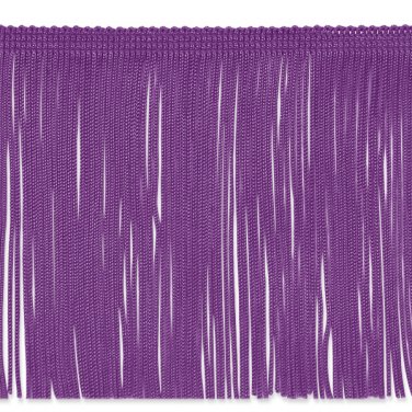 6" PURPLE Chainette Fabric Fringe Trim By the Yard