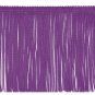 6" PURPLE Chainette Fabric Fringe Trim By the Yard