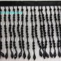 5" Black Acrylic & Glass Bead Beaded Fringe Lamps, Costumes, Crafts