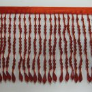 5" RED Acrylic & Glass Bead Beaded Fringe Lamps, Costumes, Crafts