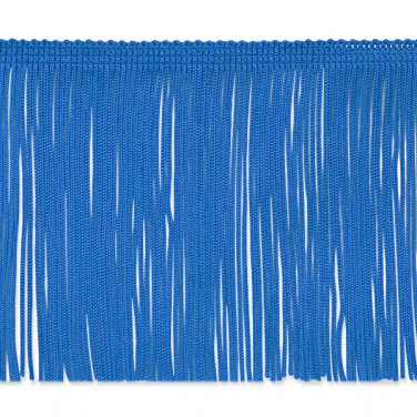 6" ROYAL BLUE Chainette Fabric Fringe Trim By the Yard