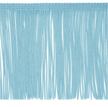 6" LIGHT BLUE Chainette Fabric Fringe Trim By the Yard