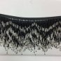 5 Yard Bolt-6" Black & Silver Glass Seed Bead & Bugle Chevron Beaded Fringe Lamp Home Decor Trim