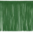 6" EMERALD GREEN Chainette Fabric Fringe Trim By the Yard