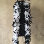 120gm gram  Black Tipped White Chandelle Feather Boa Halloween Costume Mardi gras
