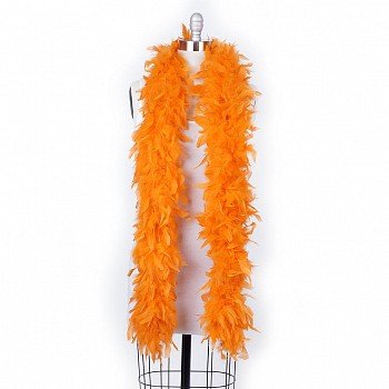 120 g gram gm Orange Chandelle Feather Boa Halloween Costume Mardi gras