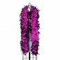 120gm gram  Black Tipped Fuchsia Hot Pink Chandelle Feather Boa Halloween Costume Mardi gras