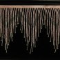 6.5" Chevron Light Pink/Silver Glass Seed & Bugle Bead Beaded Fringe Lamps, Costumes, Crafts