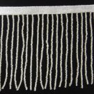 6.5" Silver Glass Seed Bead Beaded Fringe Lamps, Costumes, Crafts