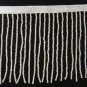 6.5" Silver Glass Seed Bead Beaded Fringe Lamps, Costumes, Crafts