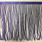 6.5" Purple Glass Seed Bead Beaded Fringe Lamps, Costumes, Crafts