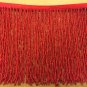 6.5" Red Glass SEED Bead Beaded Fringe Lamps, Costumes, Crafts