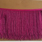 6.5" Hot Pink Glass Seed Bead Beaded Fringe Lamps, Costumes, Crafts