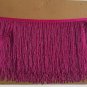 6.5" Hot Pink Glass Seed Bead Beaded Fringe Lamps, Costumes, Crafts