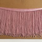 6.5" Light Pink Glass Seed Bead Beaded Fringe Lamps, Costumes, Crafts