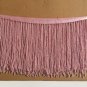 6.5" Light Pink Glass Seed Bead Beaded Fringe Lamps, Costumes, Crafts