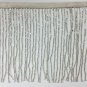 By the Yard-6.5" SILVER Glass BUGLE Bead Beaded Fringe Lamps, Costumes, Crafts