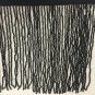 6.5" BLACK Glass BUGLE Bead Beaded Fringe Lamps, Costumes, Crafts
