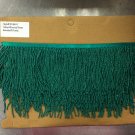 4.5" GREEN Glass Seed Bead Beaded Fringe Lamps, Costumes, Crafts