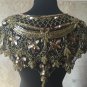GOLD/BLACK Sequin and Beaded Shawl Bridal Wrap Shoulder Shrug