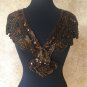 COPPER BROWN/BLACK Sequin and Beaded Shawl Bridal Wrap Shoulder Shrug