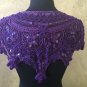 Purple Sequin and Beaded Shawl Bridal Wrap Shoulder Shrug