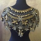 Silver Gold Sequin and Beaded Shawl Bridal Wrap Shoulder Shrug