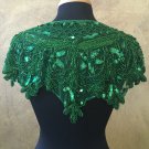 Green Sequin and Beaded Shawl Bridal Wrap Shoulder Shrug