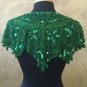 Green Sequin and Beaded Shawl Bridal Wrap Shoulder Shrug