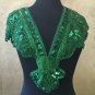 Green Sequin and Beaded Shawl Bridal Wrap Shoulder Shrug