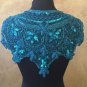 Turquoise Sequin and Beaded Shawl Bridal Wrap Shoulder Shrug