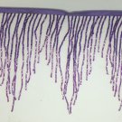 6.5" Chevron Purple/Lilac Ombré Glass BUGLE Bead Beaded Fringe Lamps, Costumes, Crafts