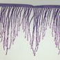 6.5" Chevron Purple/Lilac Ombré Glass BUGLE Bead Beaded Fringe Lamps, Costumes, Crafts