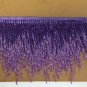 5 yard bolt-6.5" Chevron Purple/Lilac Ombré Glass BUGLE Bead Beaded Fringe Lamps Costumes