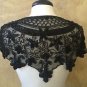 Sequin Beaded Hip Wrap or Collar Shoulder Shrug Shawl Applique Black
