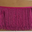 By Yard 6.5" Hot Pink Glass Seed Bead Beaded Fringe Lamp Lampshade Costume Trim