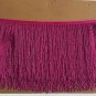 By Yard 6.5" Hot Pink Glass Seed Bead Beaded Fringe Lamp Lampshade Costume Trim