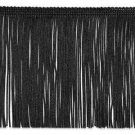 6" Black Chainette Fabric Fringe Lampshade Lamp Costume Trim by the Yard