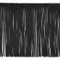 6" Black Chainette Fabric Fringe Lampshade Lamp Costume Trim by the Yard