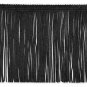 6" Black Chainette Fabric Fringe Lampshade Lamp Costume Trim by the Yard