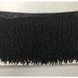 By Yard 6.5" Black Glass Seed Bead Beaded Fringe Lamp Lampshade Costume Trim