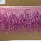 5 Yard Bolt-6"-Light Pink/Hot Ombre BUGLE Beaded Fringe Chevron Costume Lamp Trim