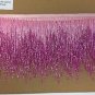 5 Yard Bolt-6"-Light Pink/Hot Ombre BUGLE Beaded Fringe Chevron Costume Lamp Trim