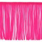 6" Neon Hot Pink Chainette Fabric Fringe Lampshade Lamp Costume Trim by the Yard