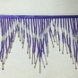 1 Yard 6.5" Red/Gold Glass Seed Bugle Beaded Fringe Chevron Lamp Costume Trim