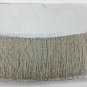 1 Yard 6.5" Silver Glass Seed Bead Beaded Fringe Lamp Lampshade Costume Trim