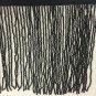1 Yard 6.5" Black Glass BUGLE Bead Beaded Fringe Lamp Lampshade Costume Trim
